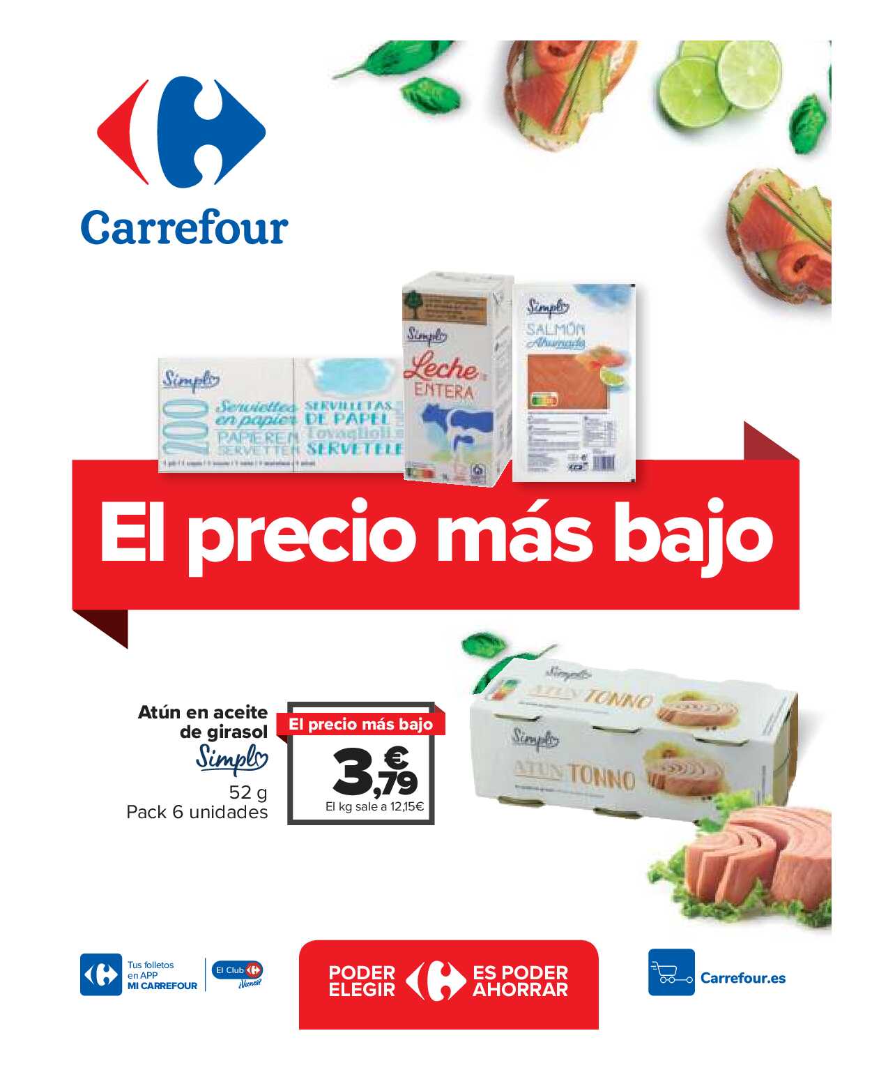 El precio más bajo Carrefour. Página 01