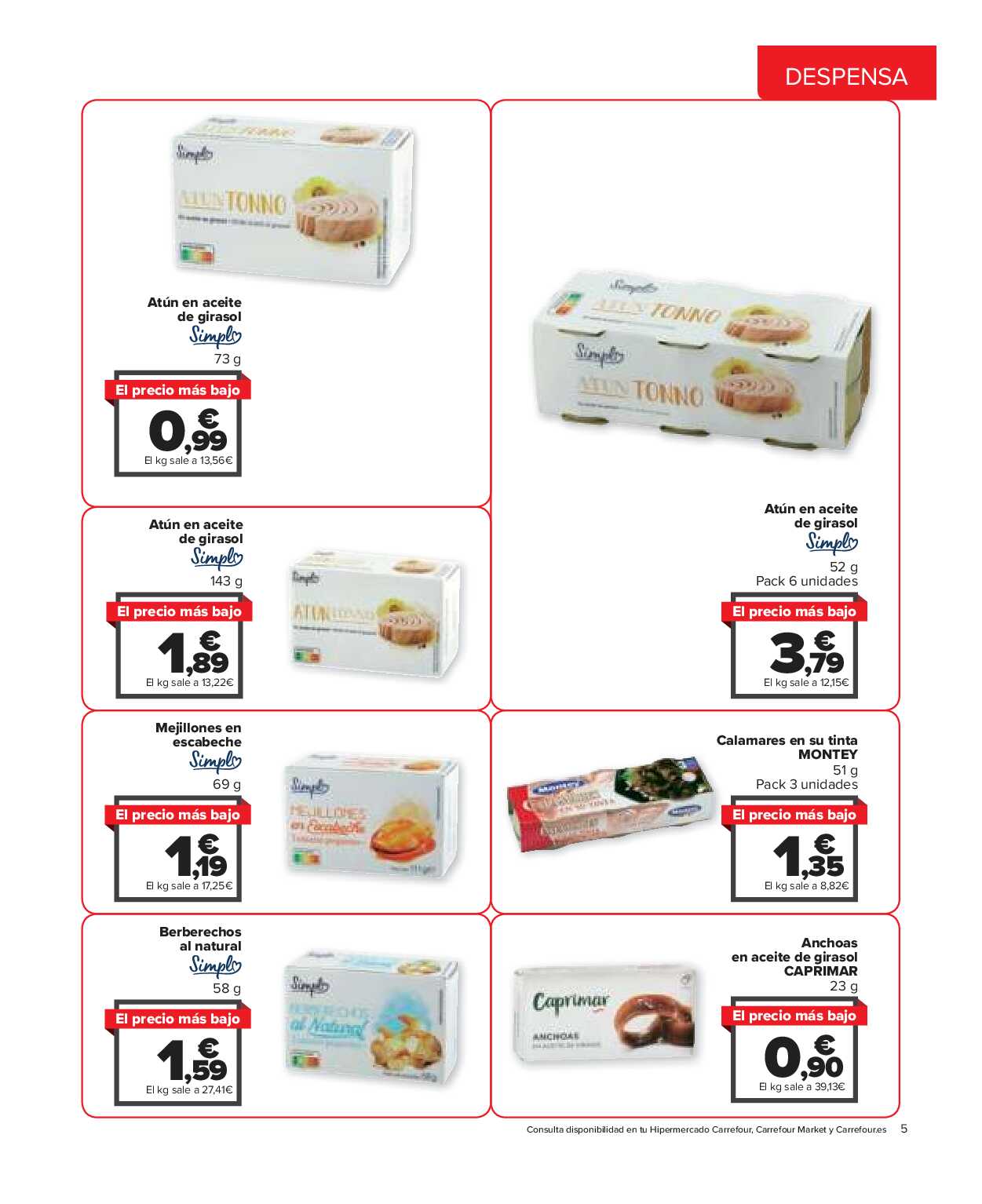 El precio más bajo Carrefour. Página 05