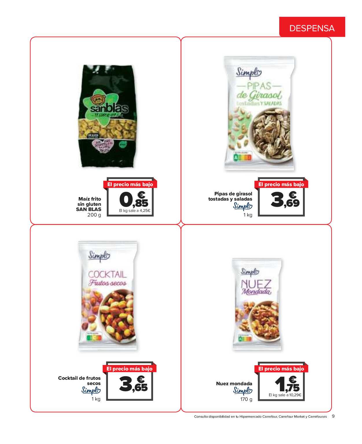 El precio más bajo Carrefour. Página 09