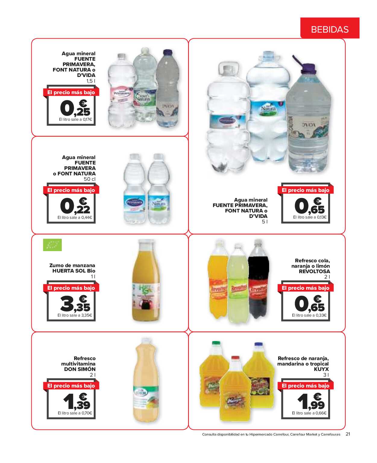 El precio más bajo Carrefour. Página 21
