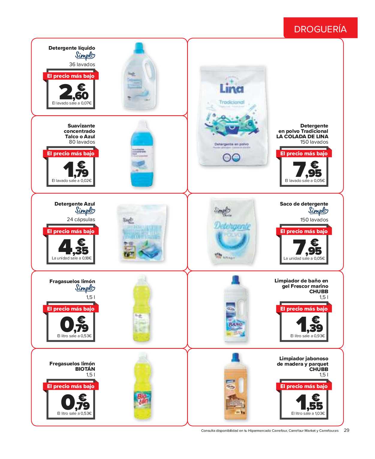 El precio más bajo Carrefour. Página 29