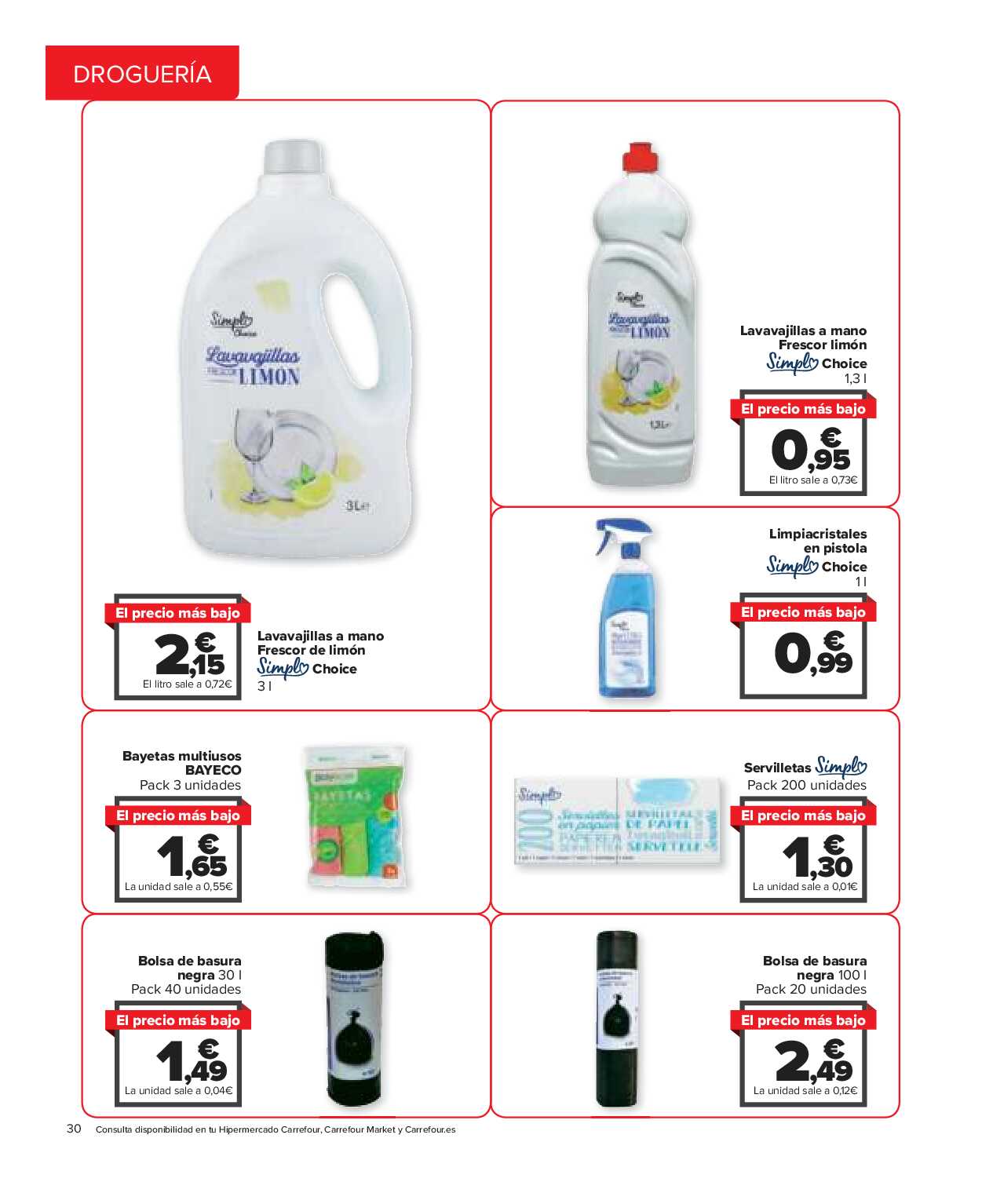 El precio más bajo Carrefour. Página 30