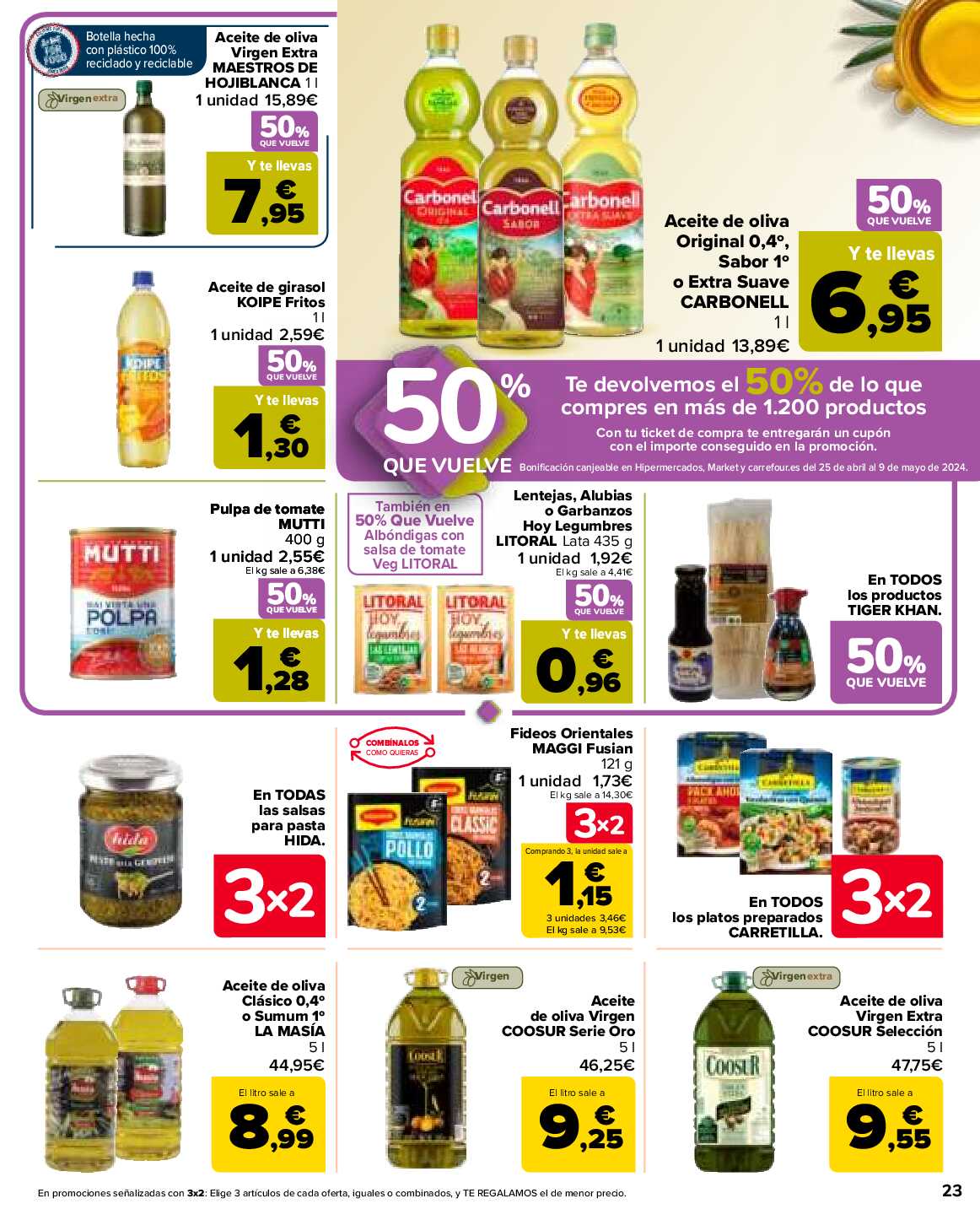 50% que vuelve Carrefour. Página 25