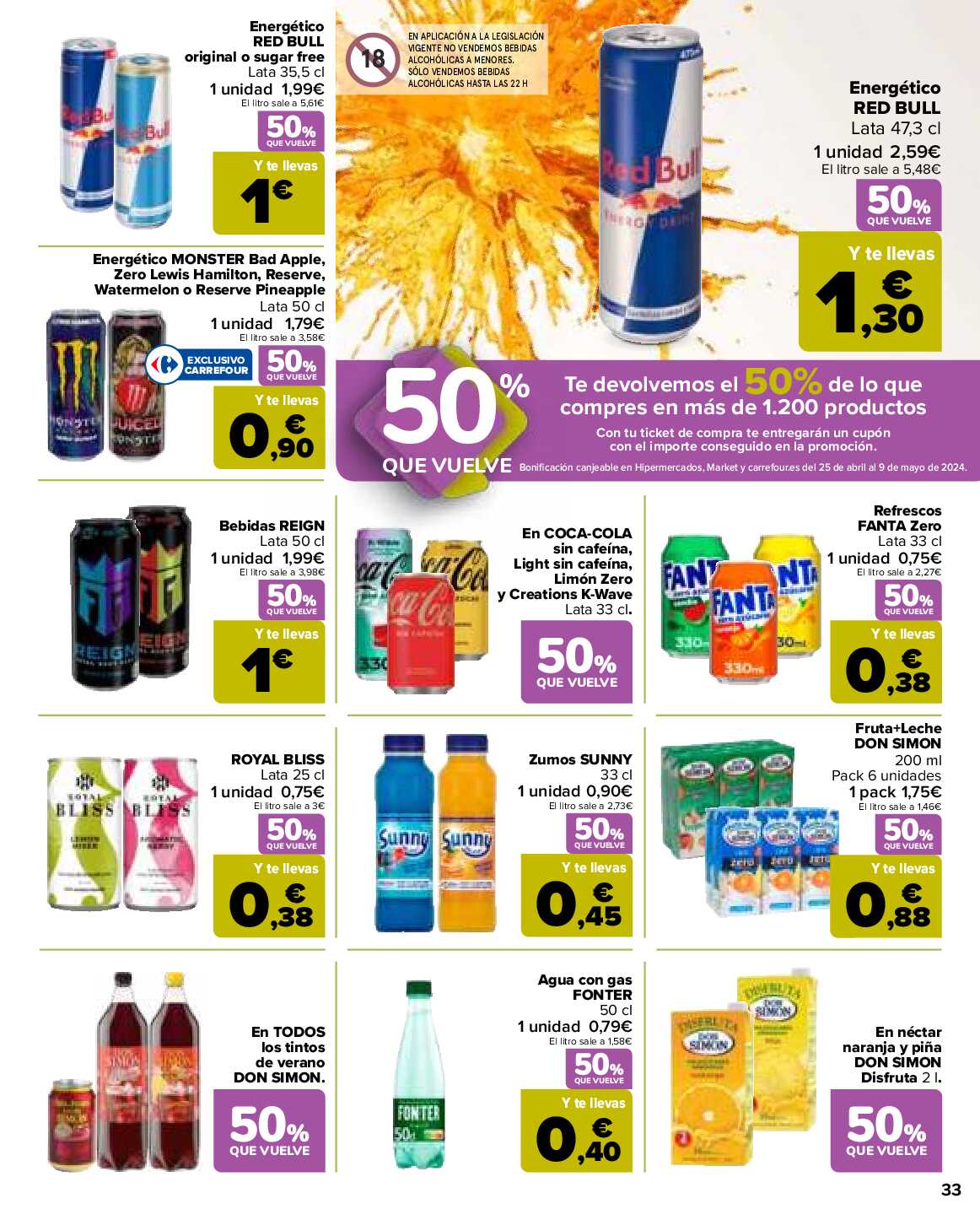 50% que vuelve Carrefour. Página 35