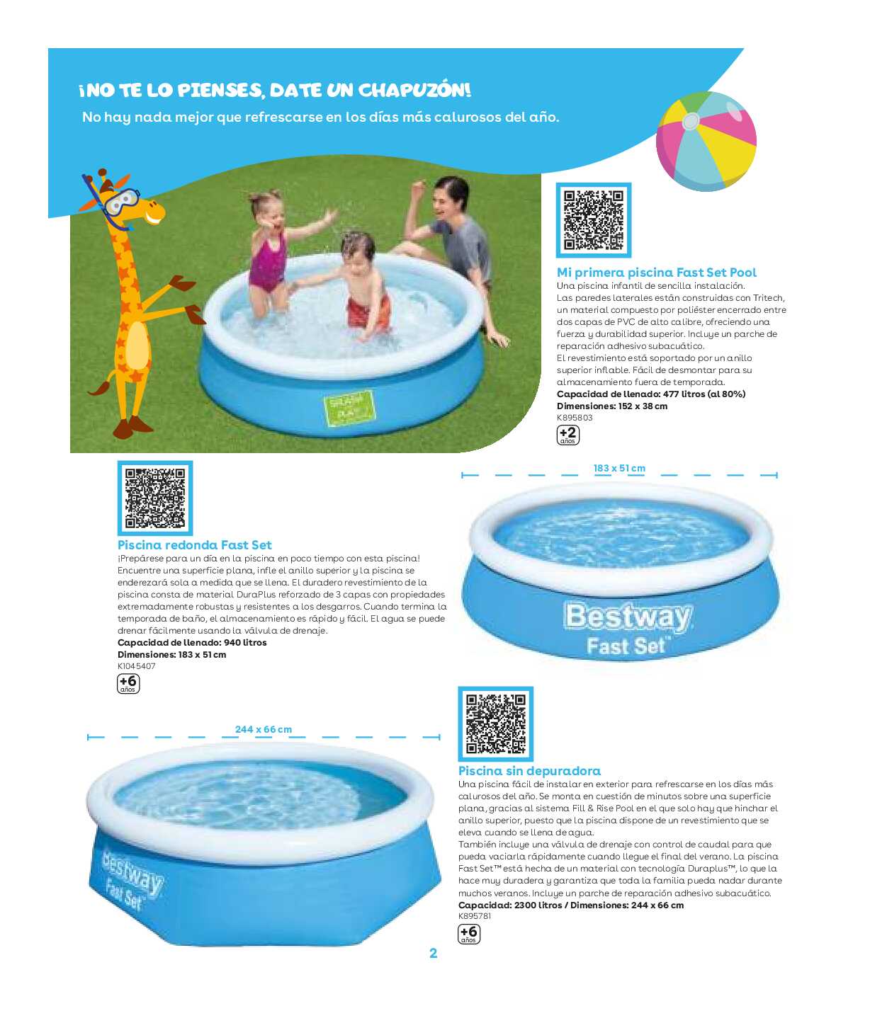 Catálogo de piscinas Toys R Us. Página 02