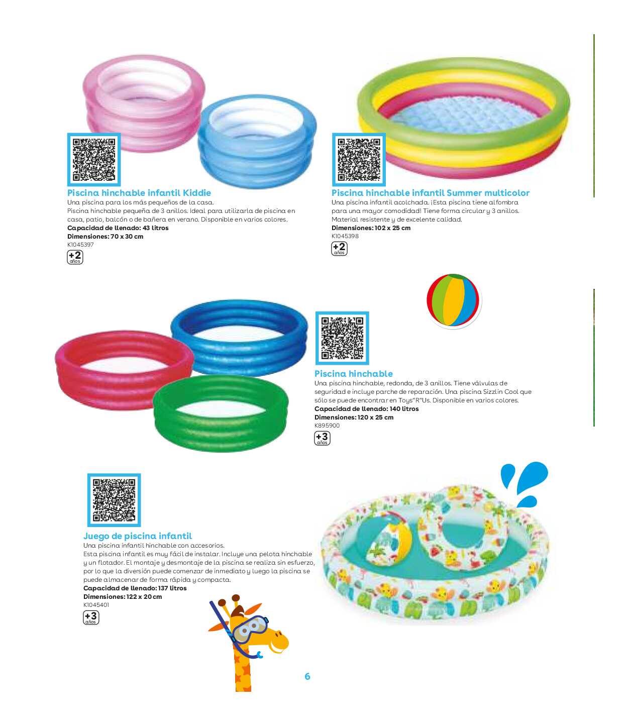 Catálogo de piscinas Toys R Us. Página 06