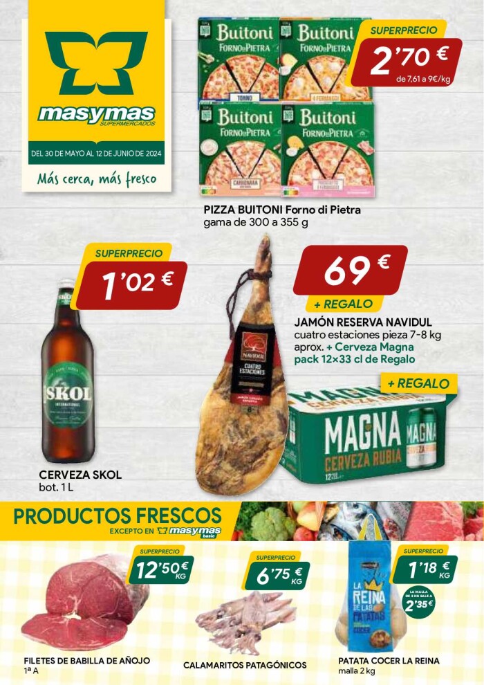 Catálogo de ofertas Masymas. Página de portada