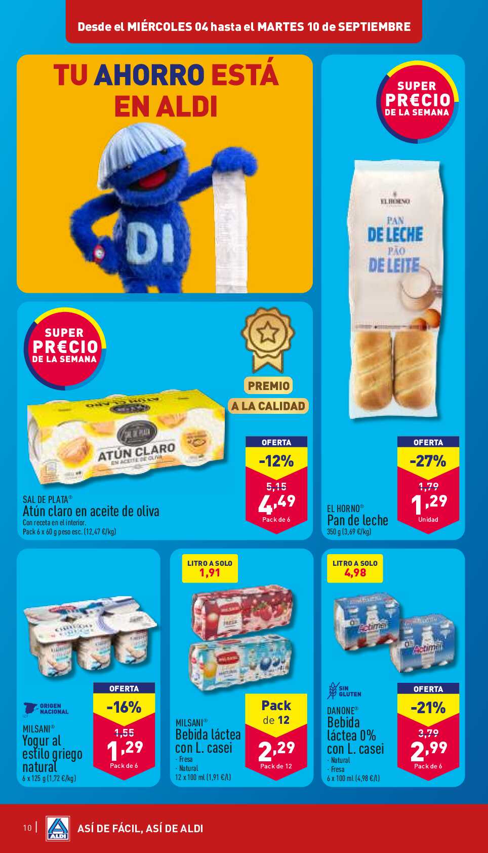 Folleto semanal Aldi. Página 10