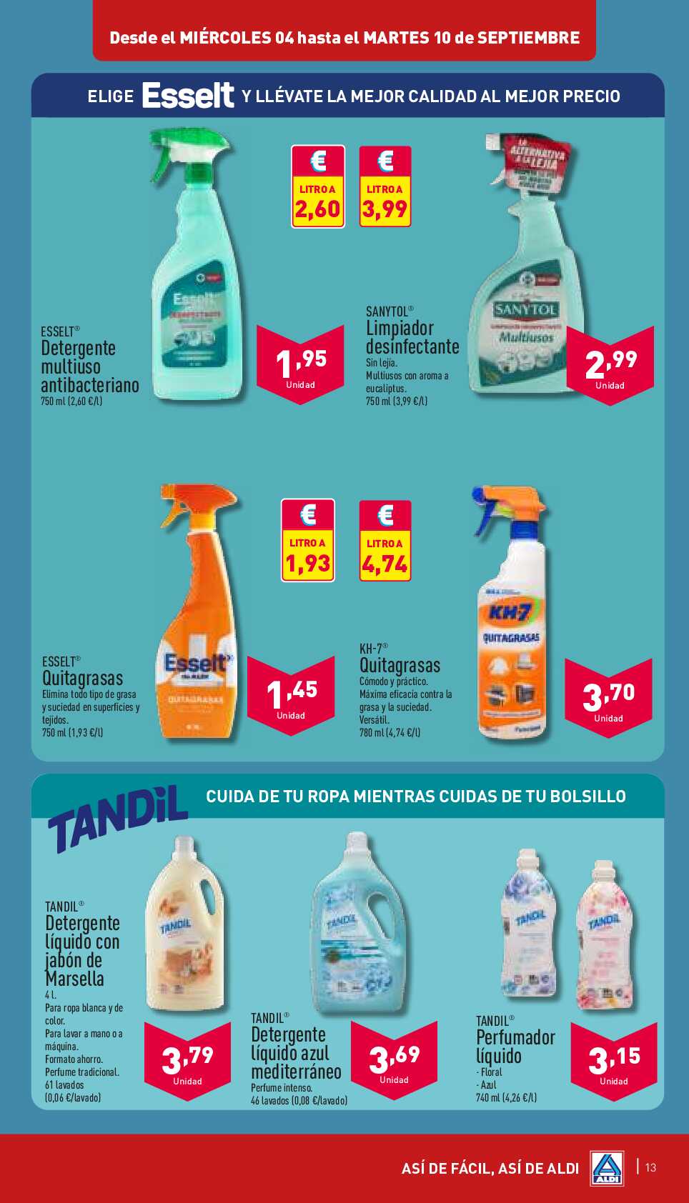 Folleto semanal Aldi. Página 13