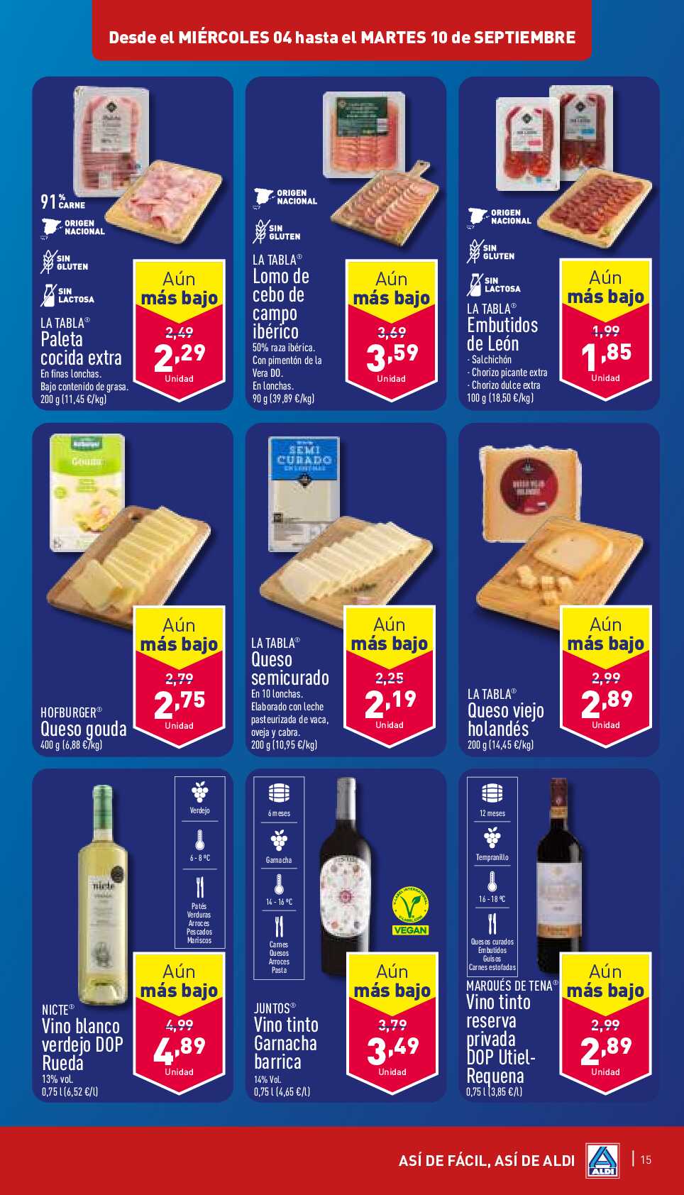 Folleto semanal Aldi. Página 15