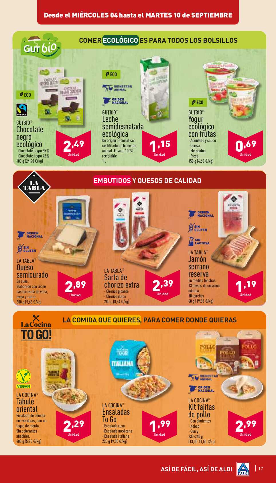 Folleto semanal Aldi. Página 17