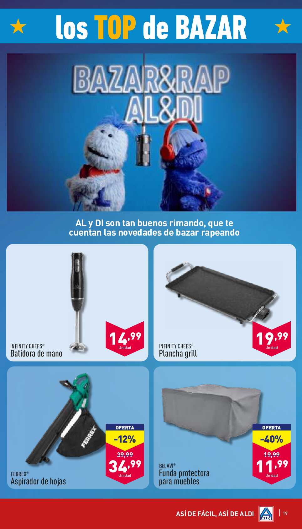 Folleto semanal Aldi. Página 19