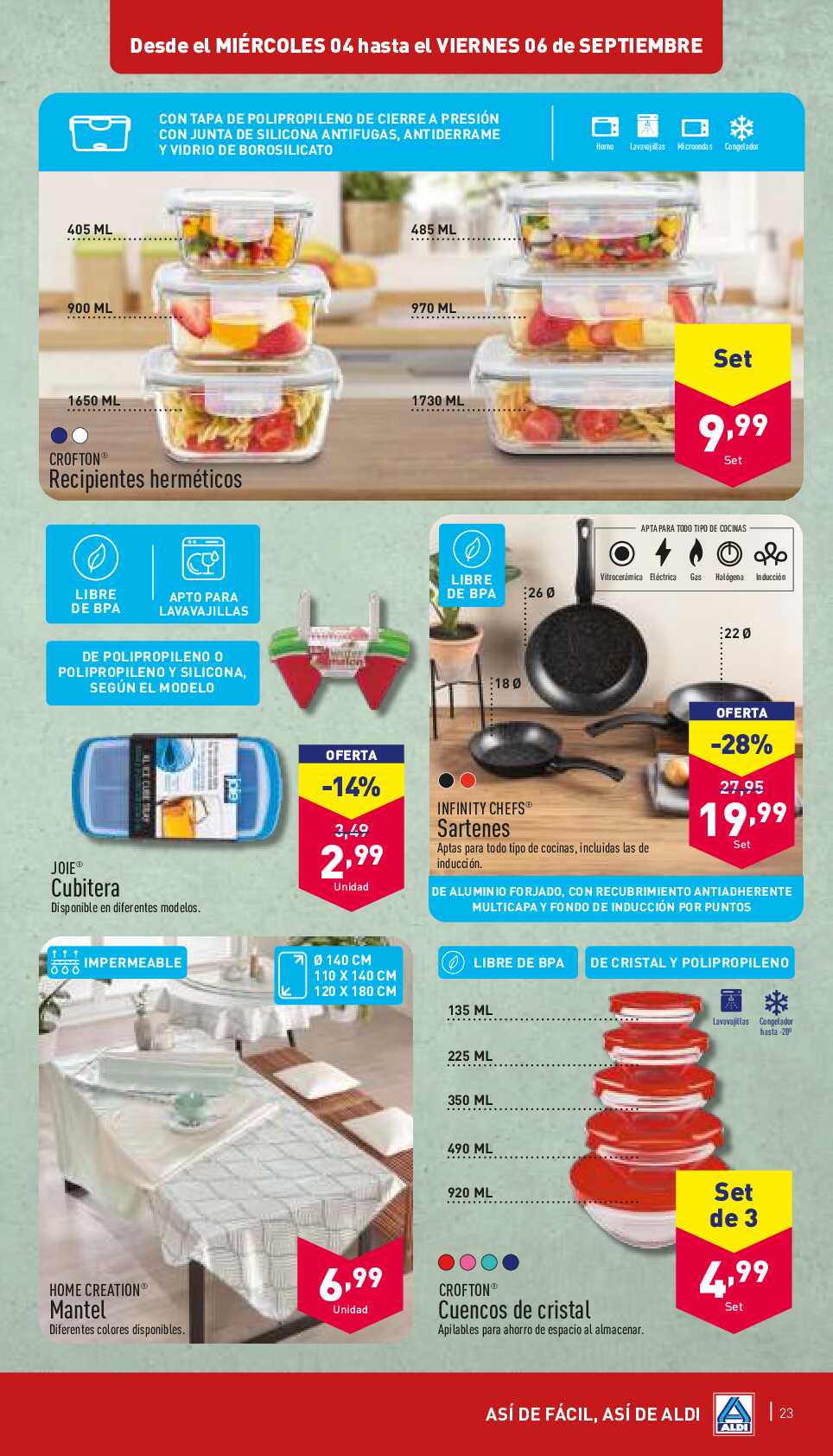 Folleto semanal Aldi. Página 23