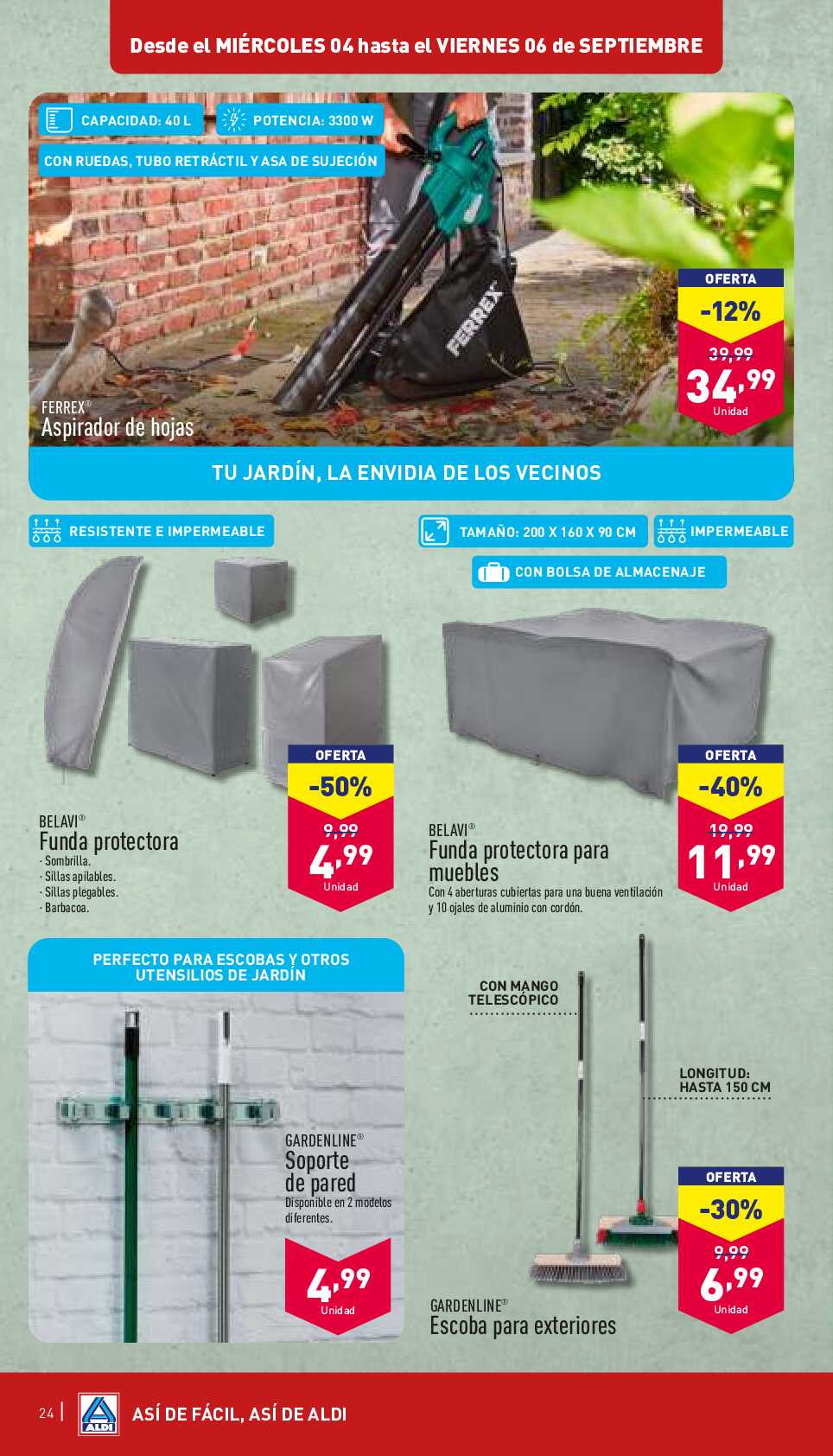 Folleto semanal Aldi. Página 24