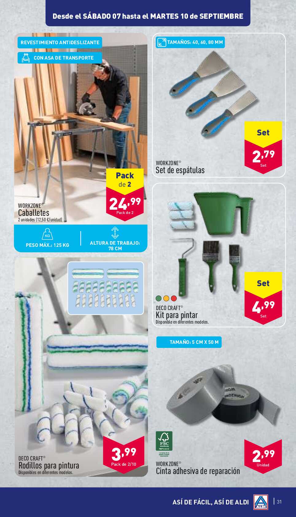 Folleto semanal Aldi. Página 31