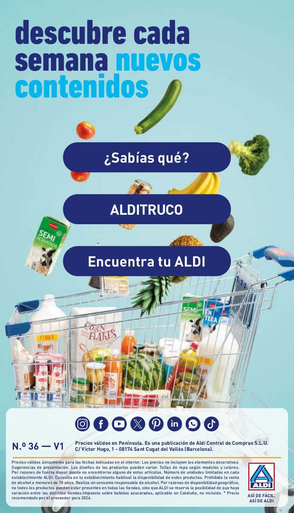 Folleto semanal Aldi. Página 34