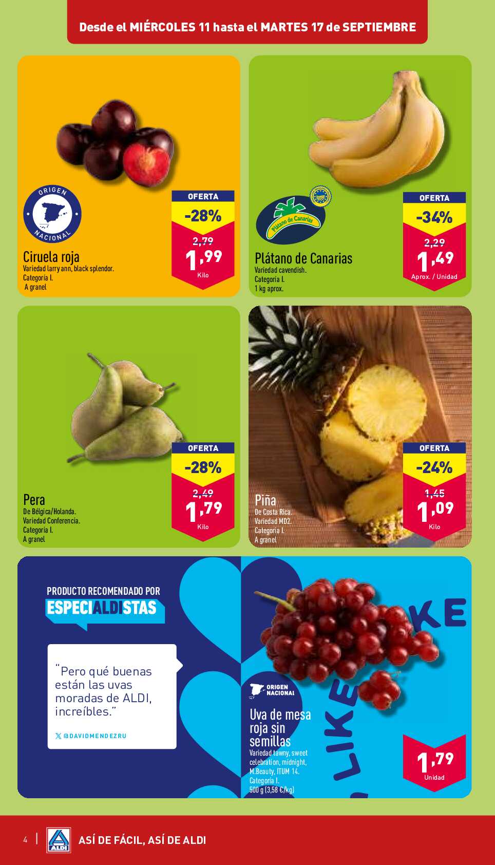 Folleto semanal Aldi. Página 04