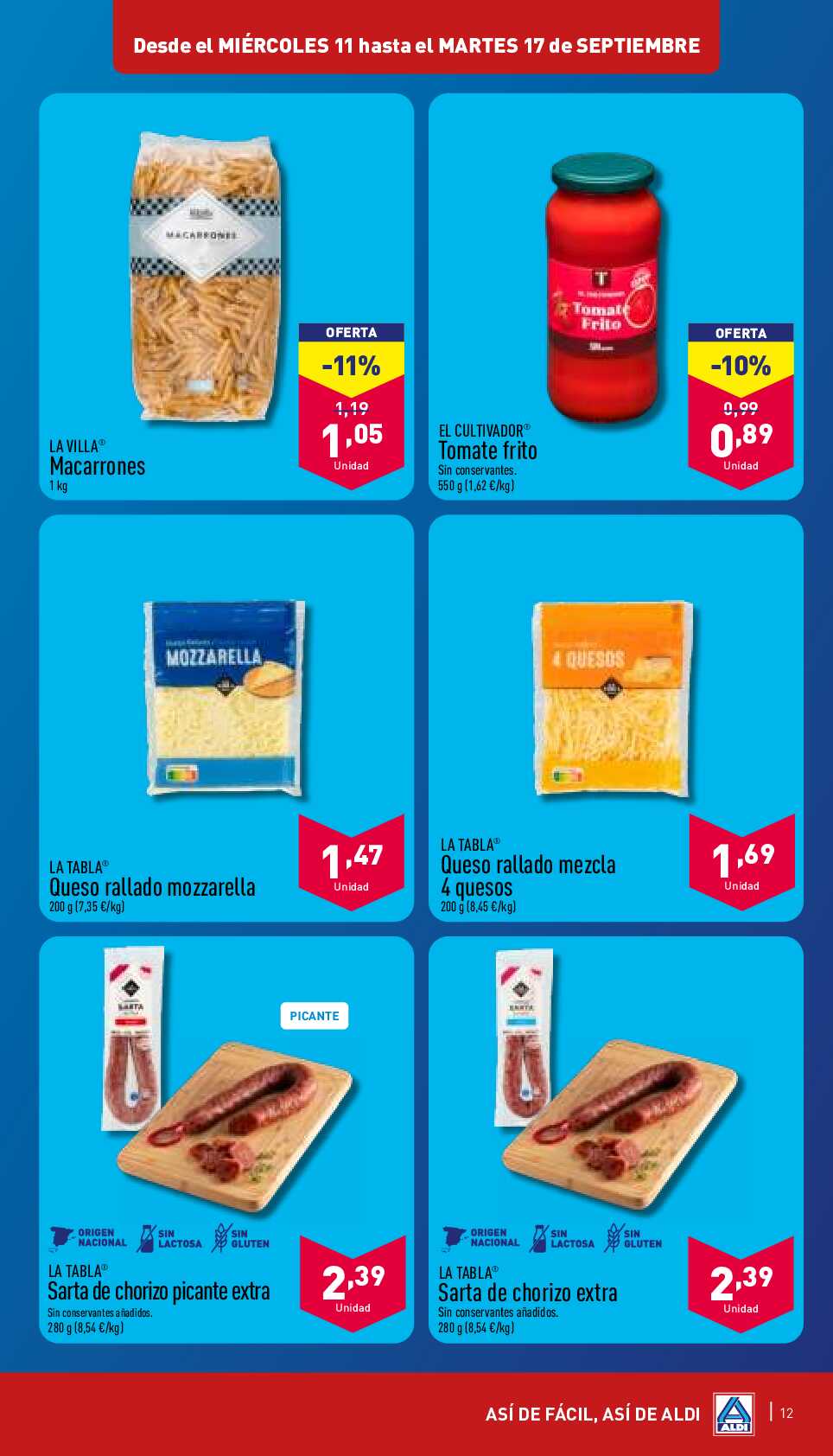 Folleto semanal Aldi. Página 12