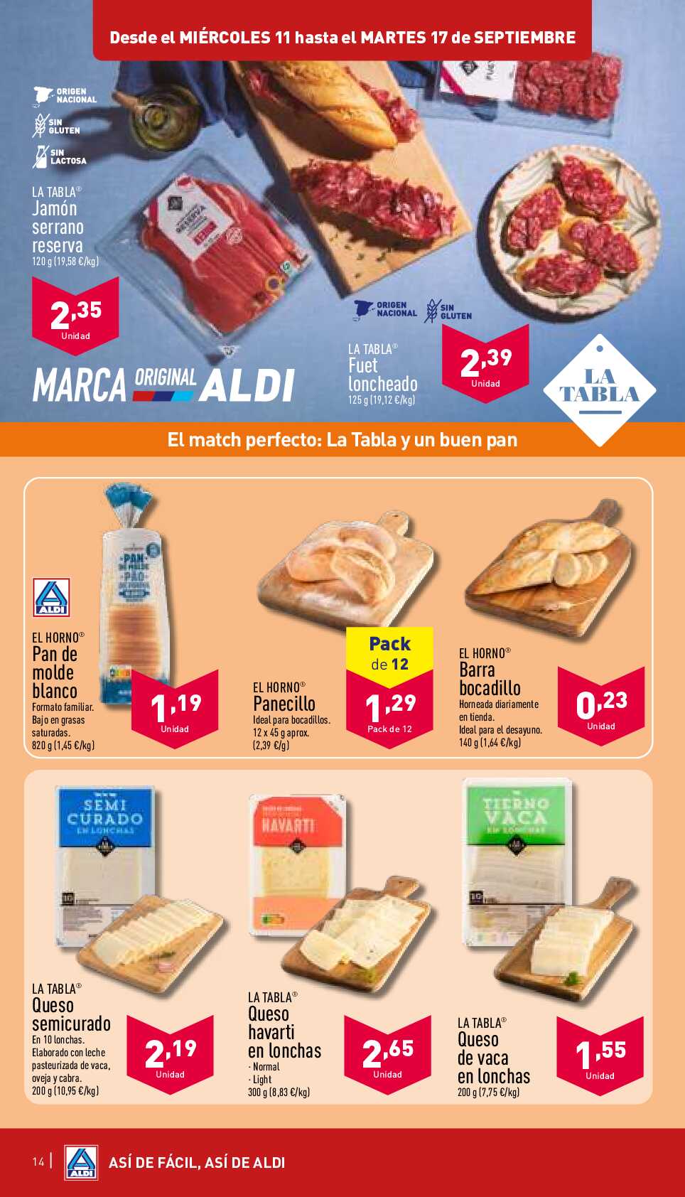 Folleto semanal Aldi. Página 14