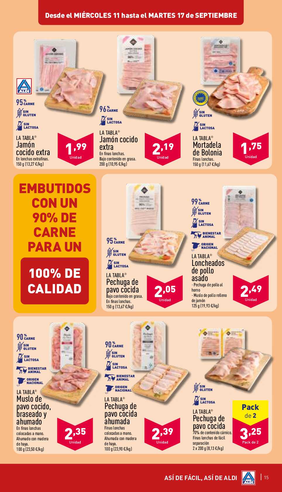 Folleto semanal Aldi. Página 15