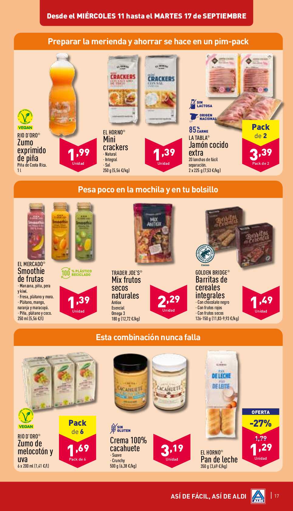 Folleto semanal Aldi. Página 17