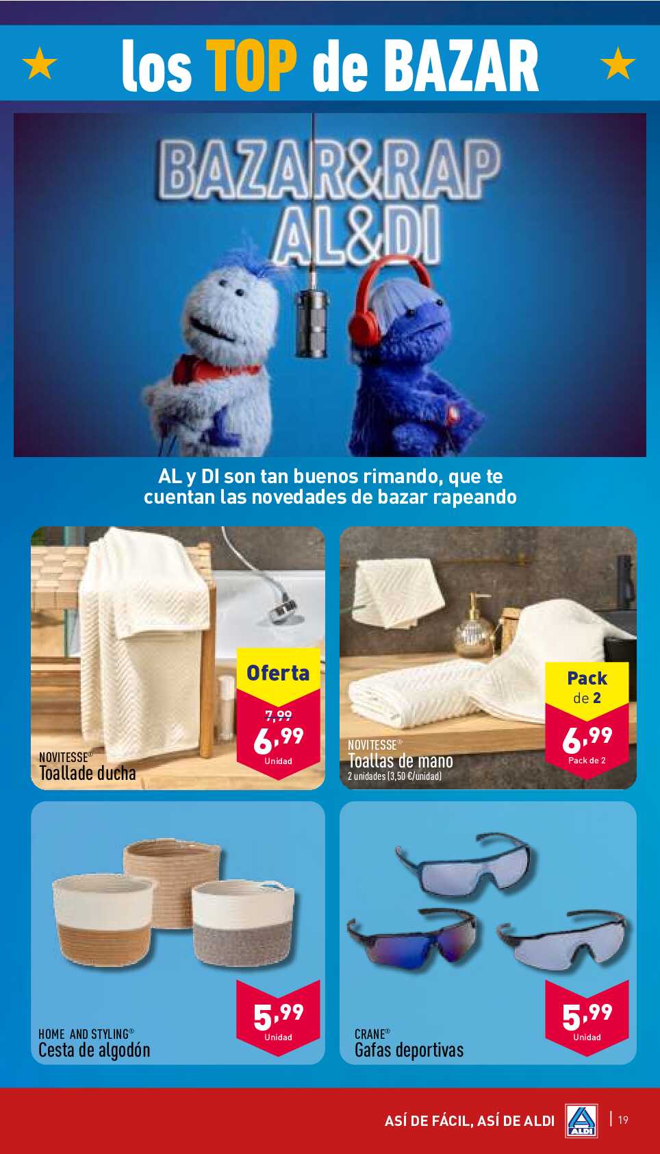 Folleto semanal Aldi. Página 19