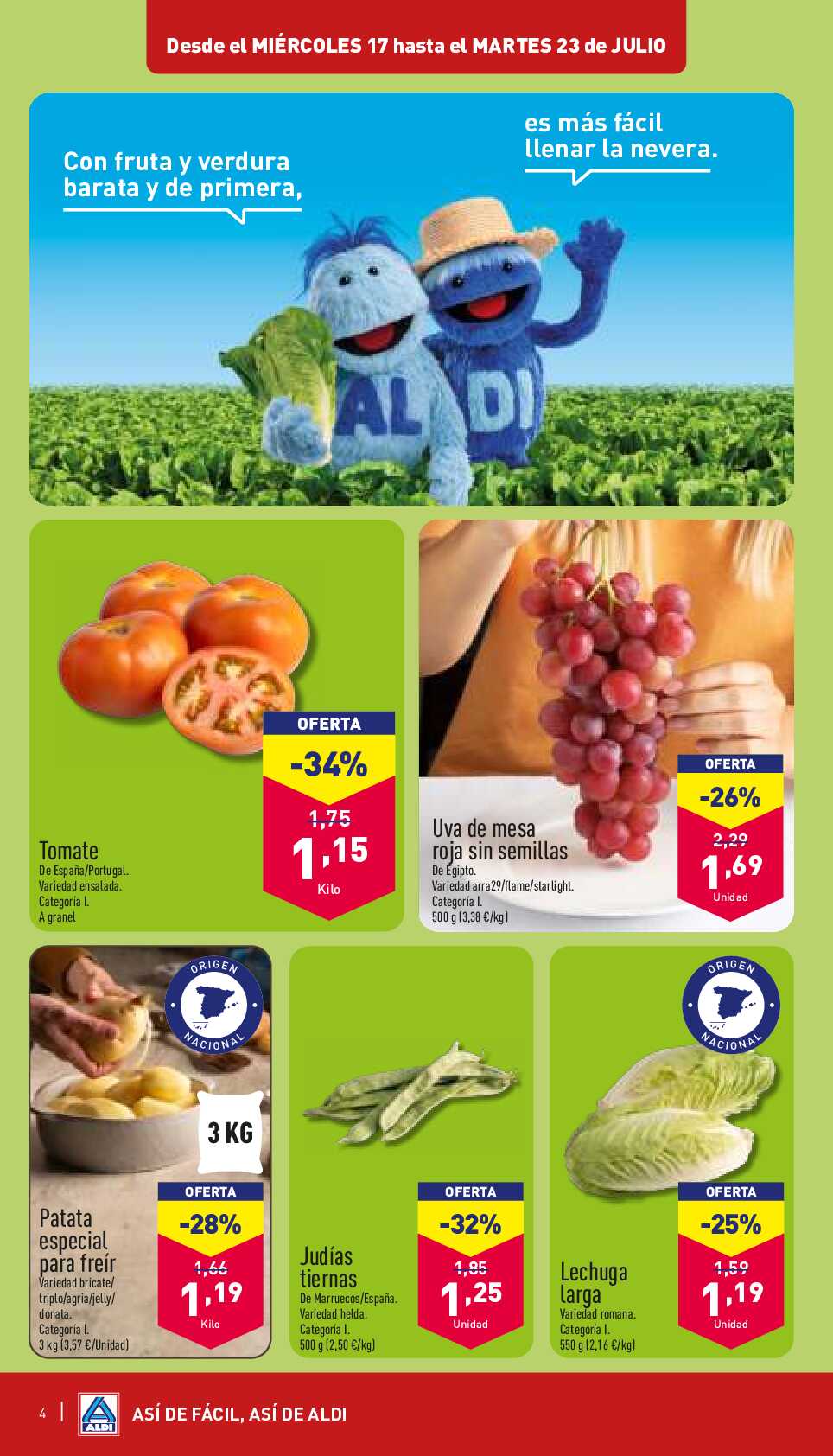 Folleto semanal Aldi. Página 04