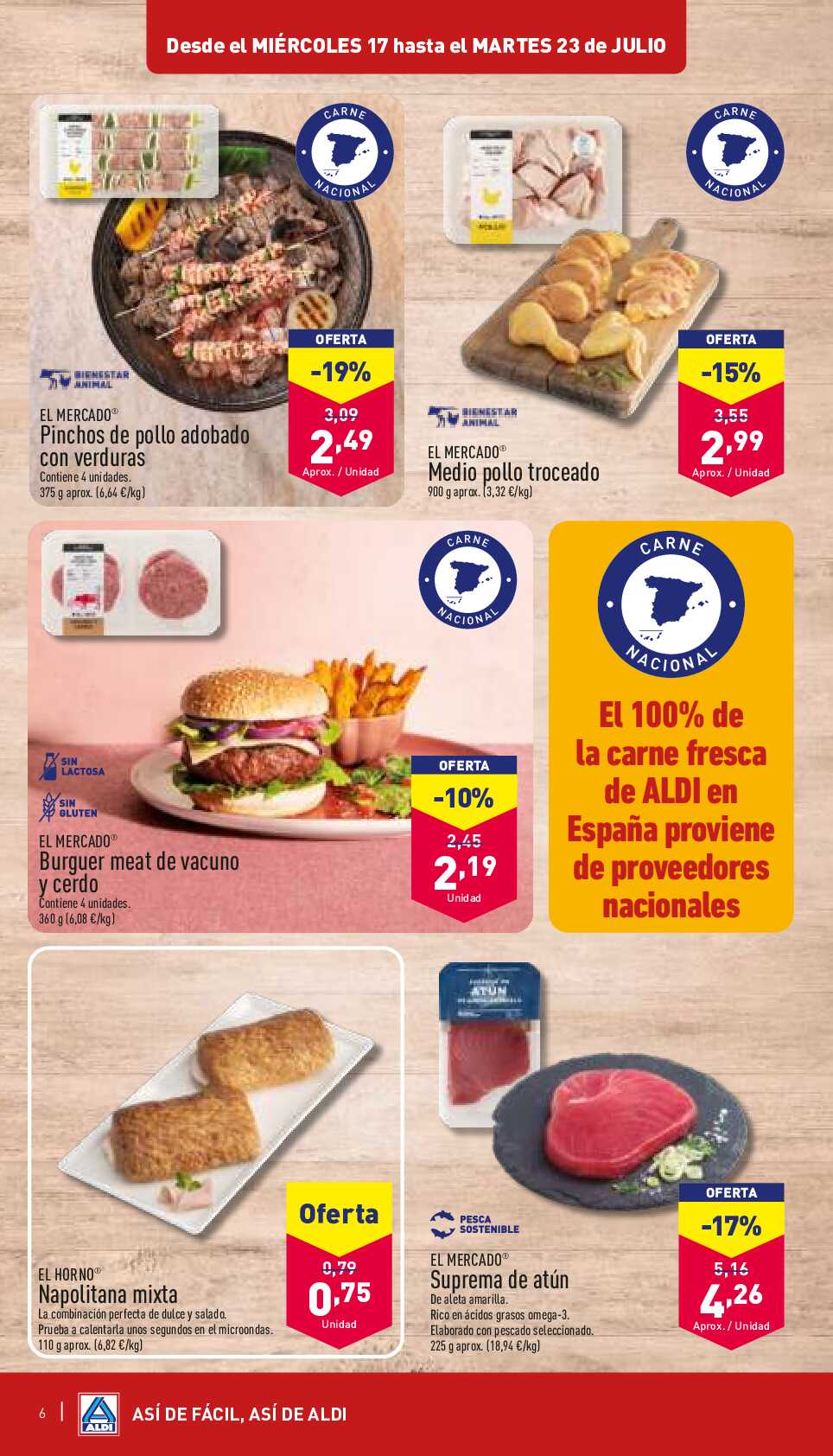 Folleto semanal Aldi. Página 06