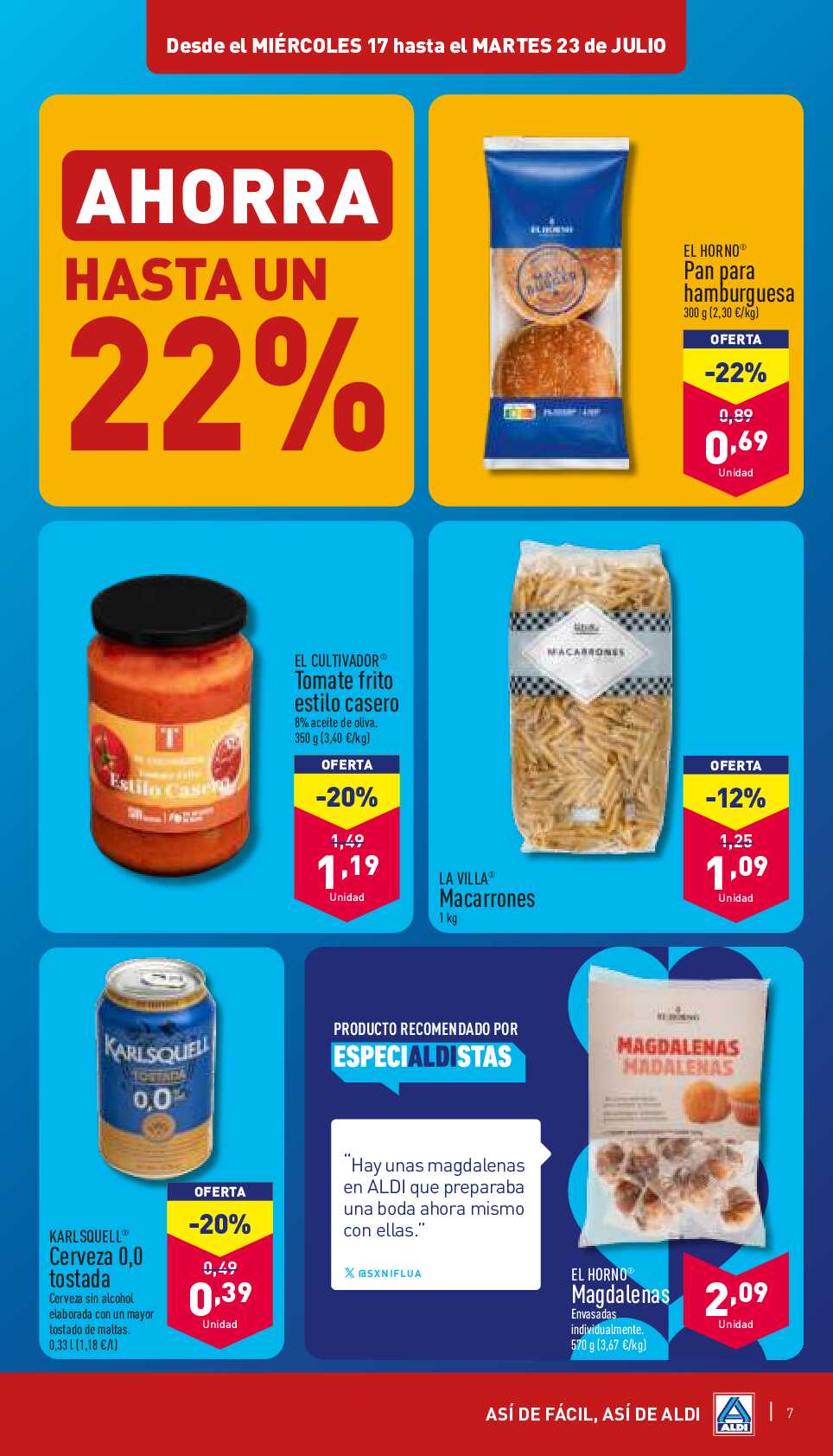 Folleto semanal Aldi. Página 07