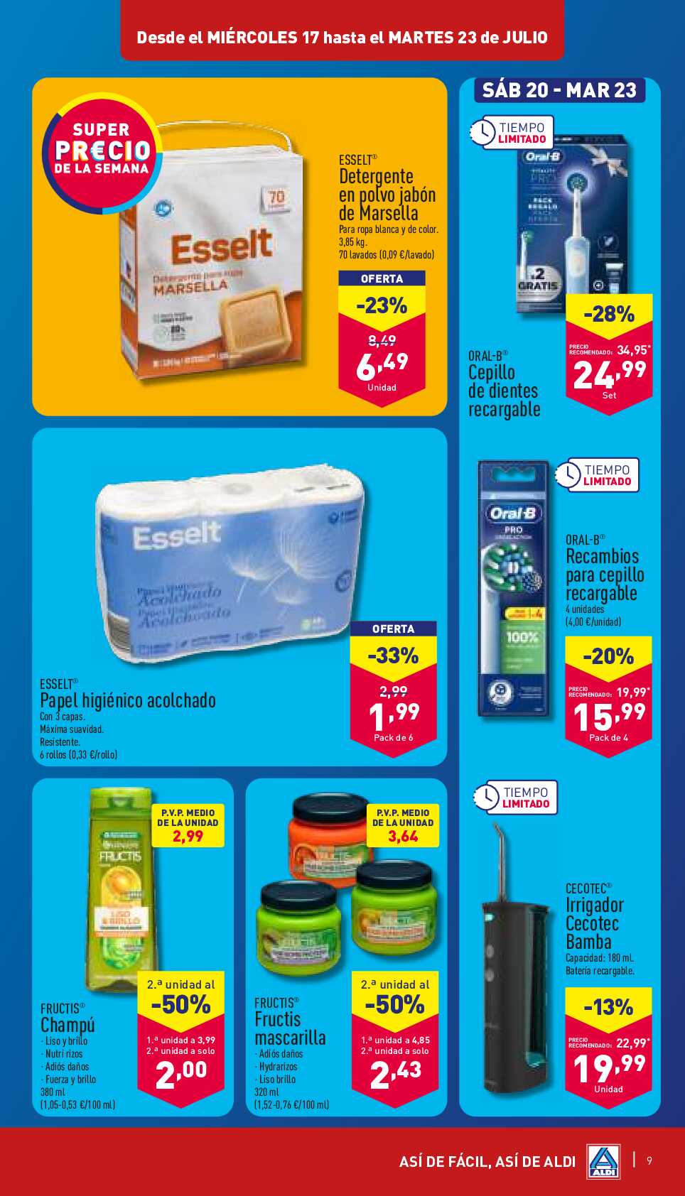 Folleto semanal Aldi. Página 09