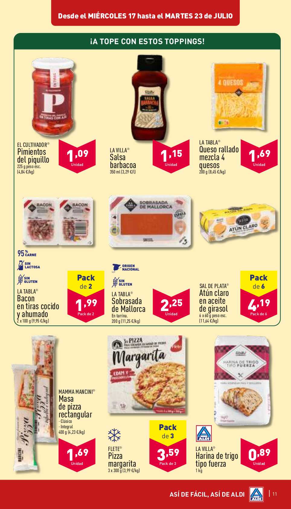 Folleto semanal Aldi. Página 11