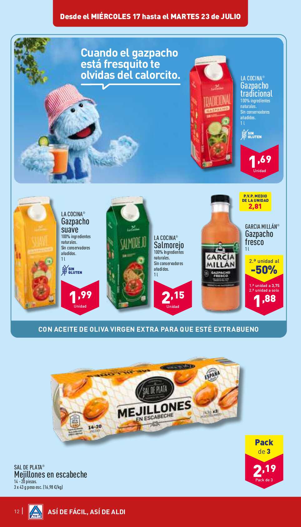 Folleto semanal Aldi. Página 12