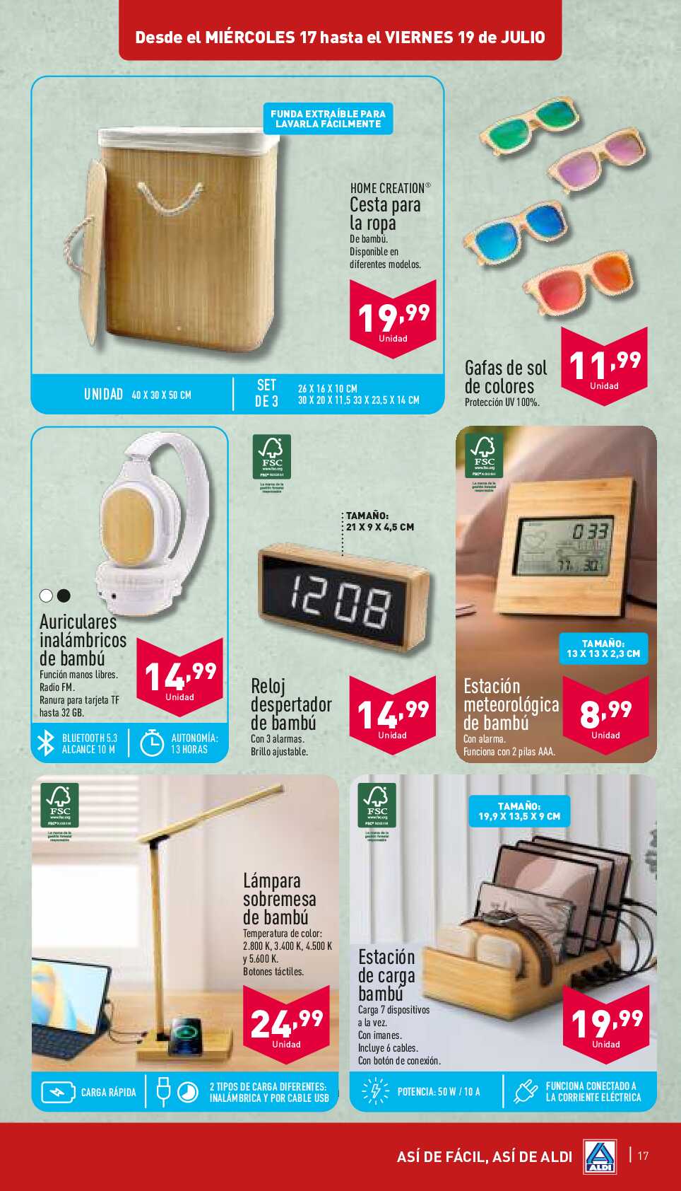 Folleto semanal Aldi. Página 17