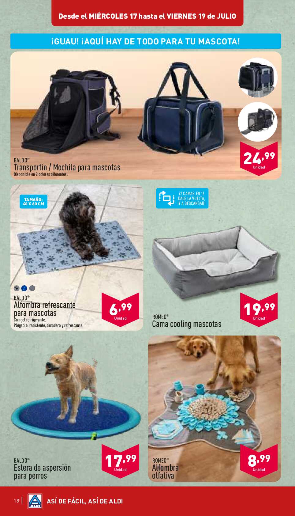 Folleto semanal Aldi. Página 18