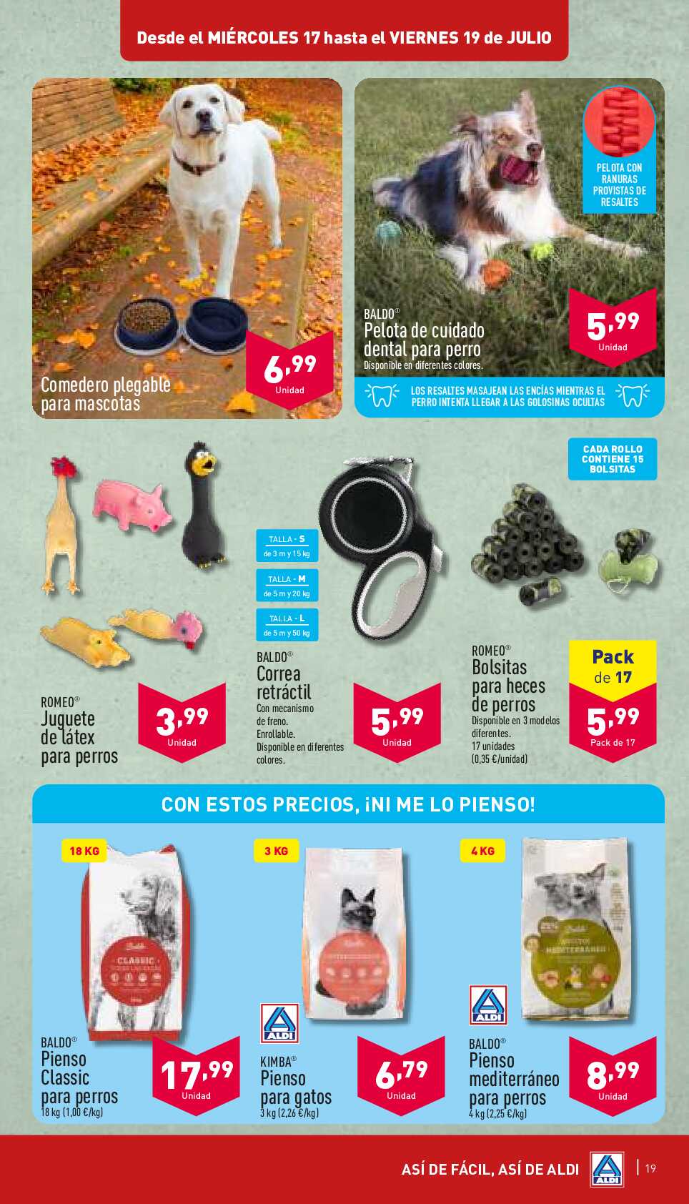 Folleto semanal Aldi. Página 19