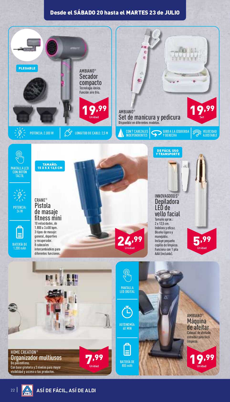 Folleto semanal Aldi. Página 22