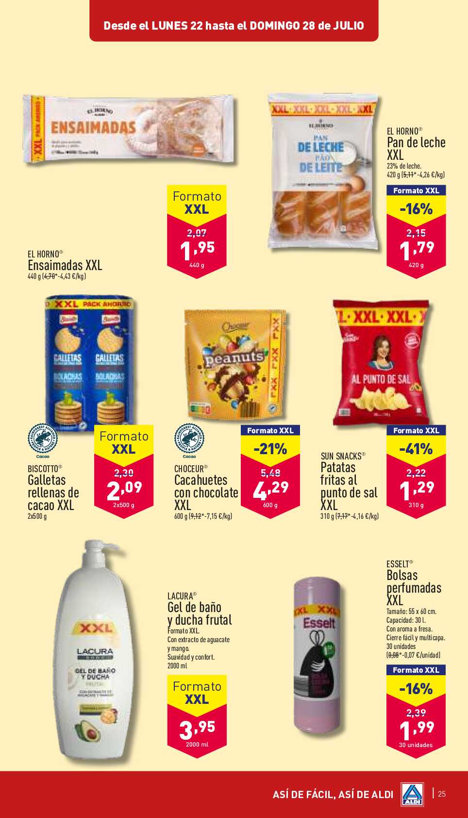 Folleto semanal Aldi. Página 25