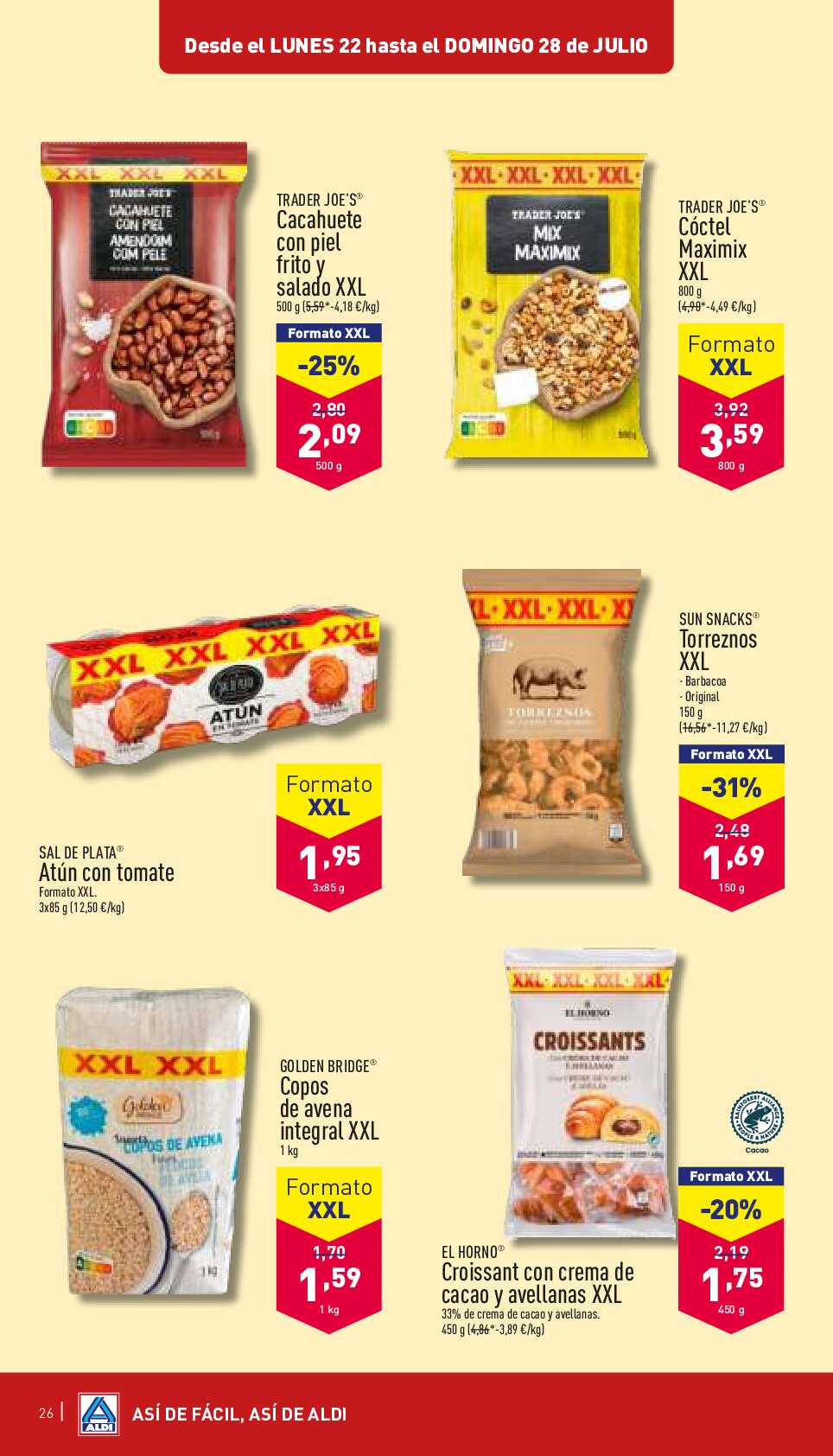 Folleto semanal Aldi. Página 26