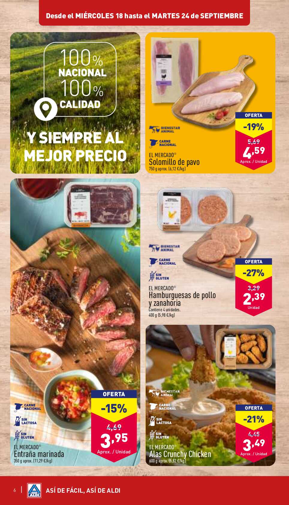 Folleto semanal Aldi. Página 06