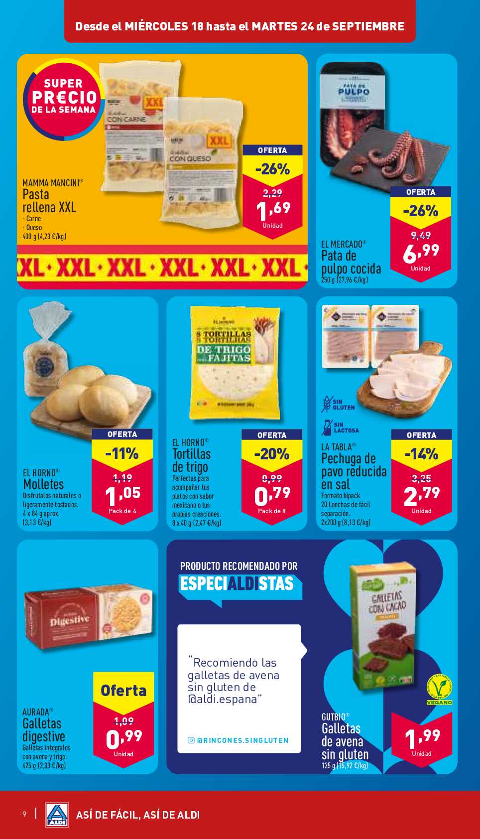 Folleto semanal Aldi. Página 09