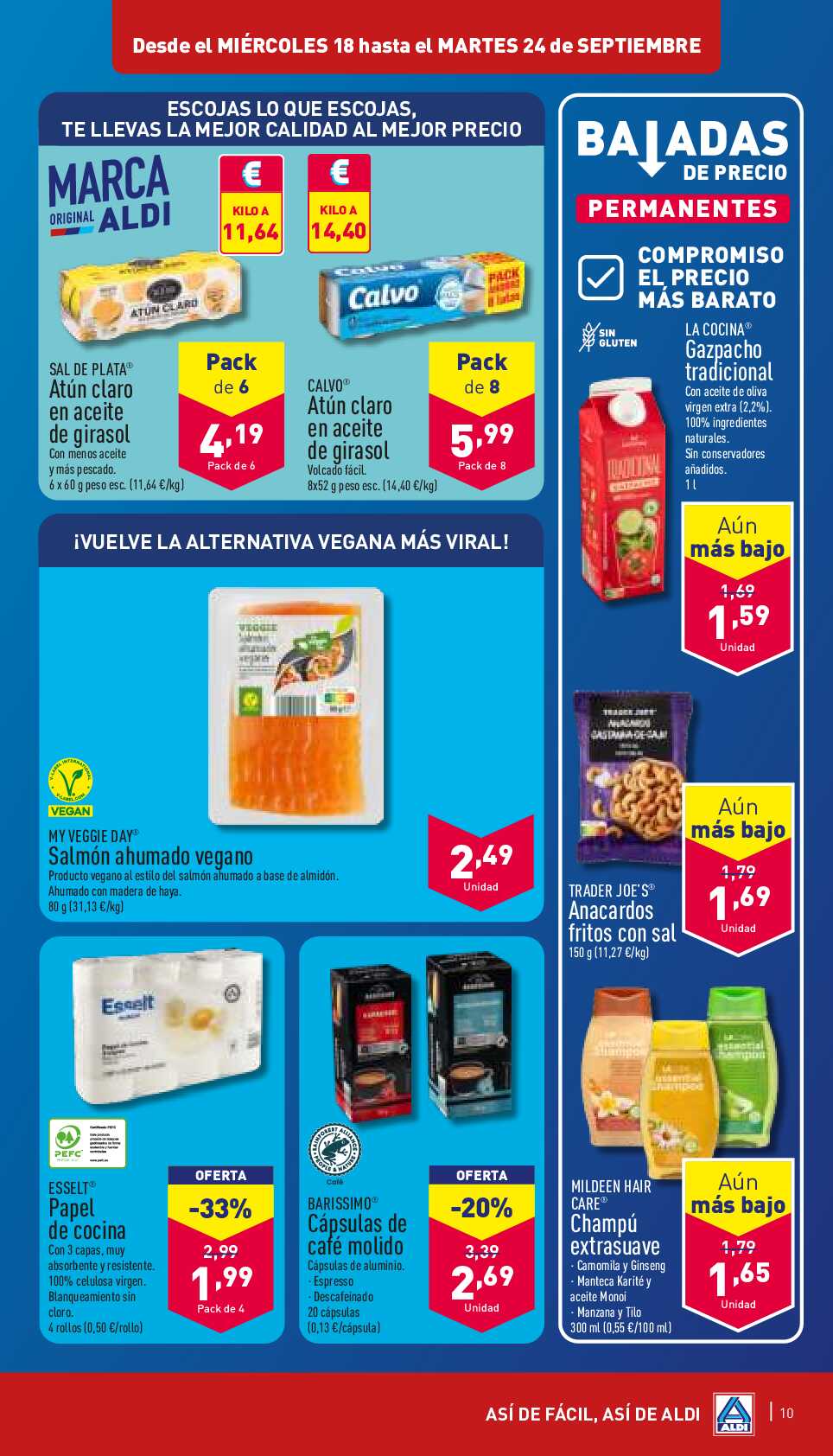 Folleto semanal Aldi. Página 10