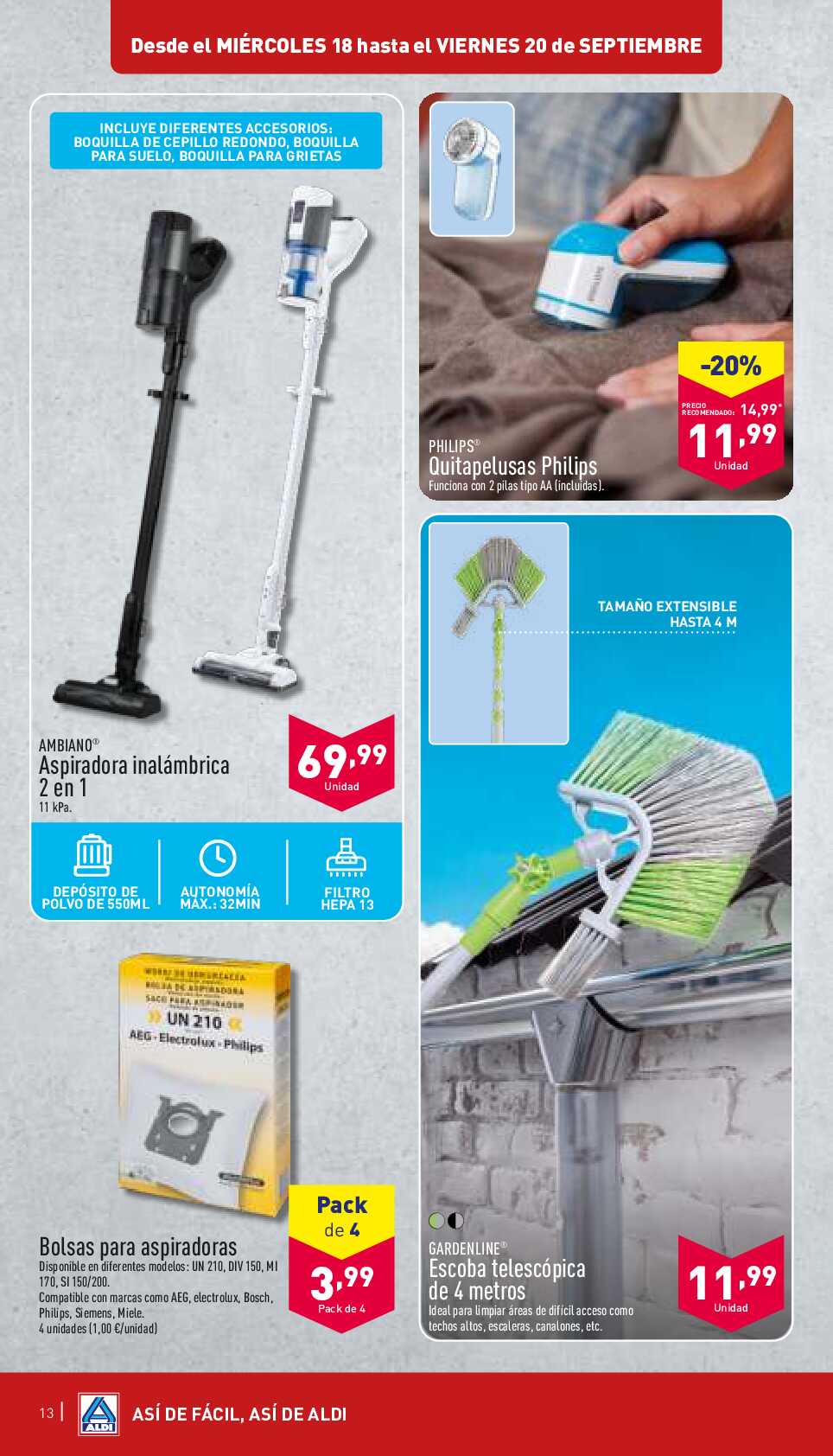 Folleto semanal Aldi. Página 13