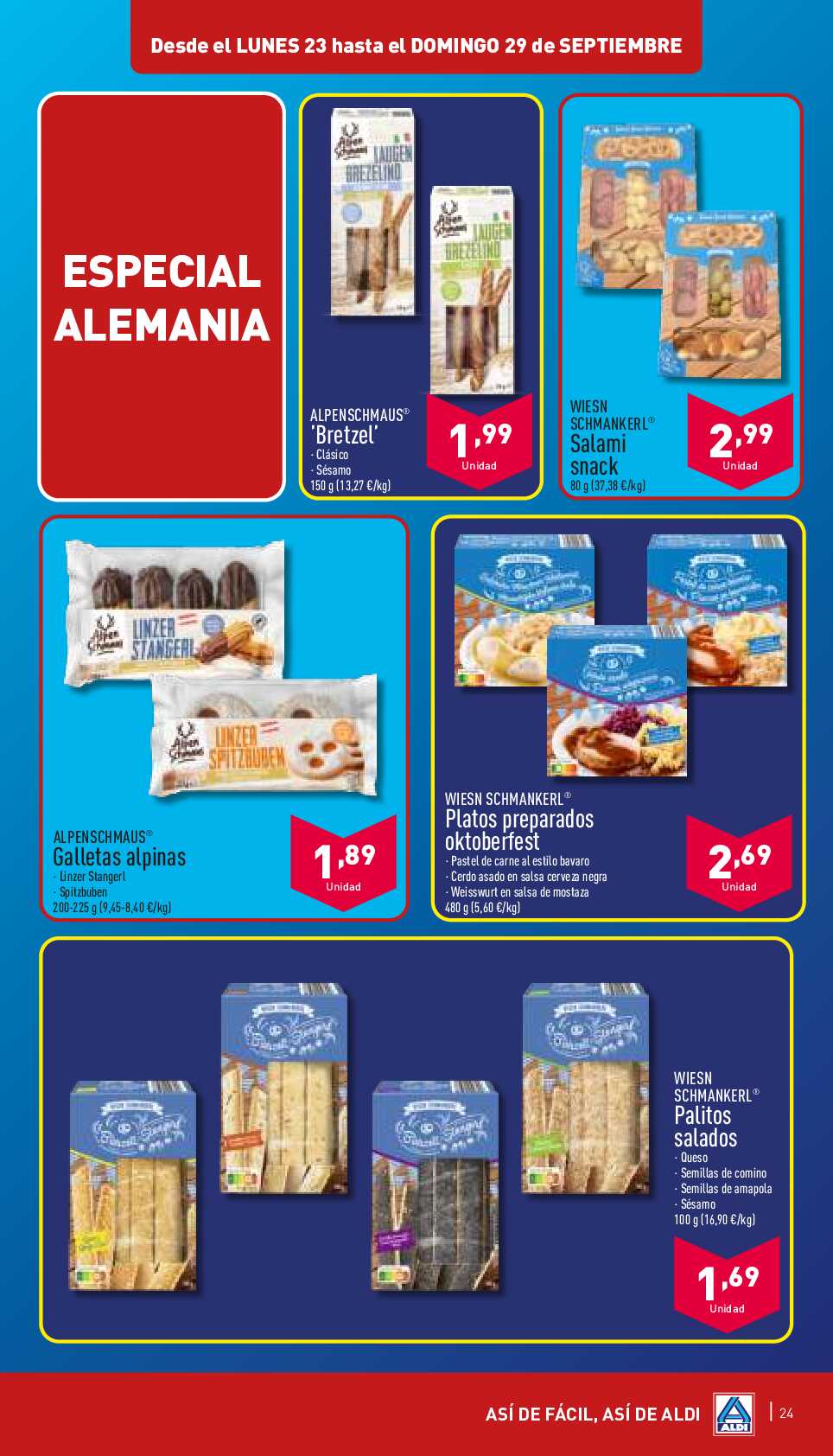 Folleto semanal Aldi. Página 24