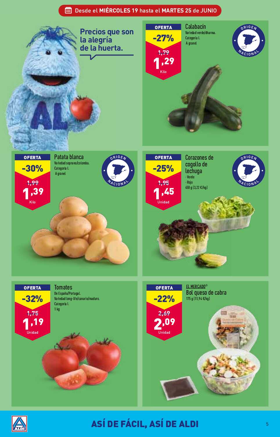 Folleto semanal Aldi. Página 05