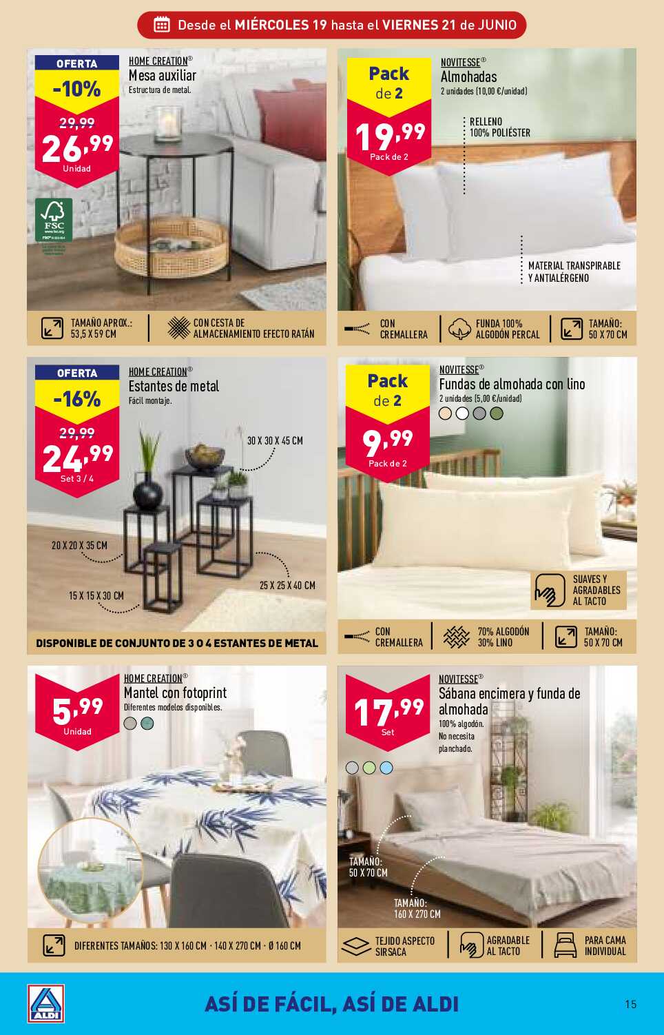 Folleto semanal Aldi. Página 15