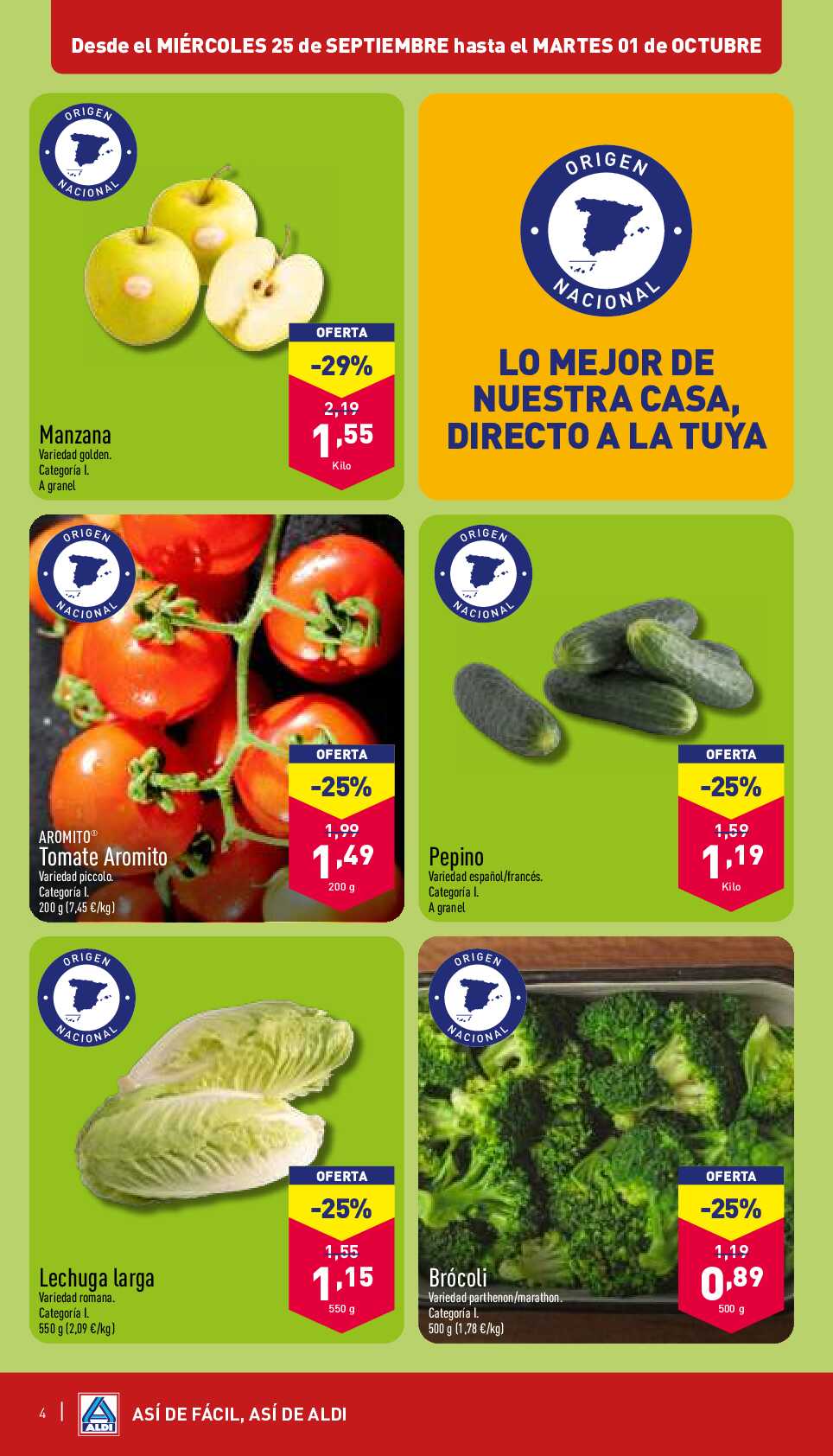 Folleto semanal Aldi. Página 04