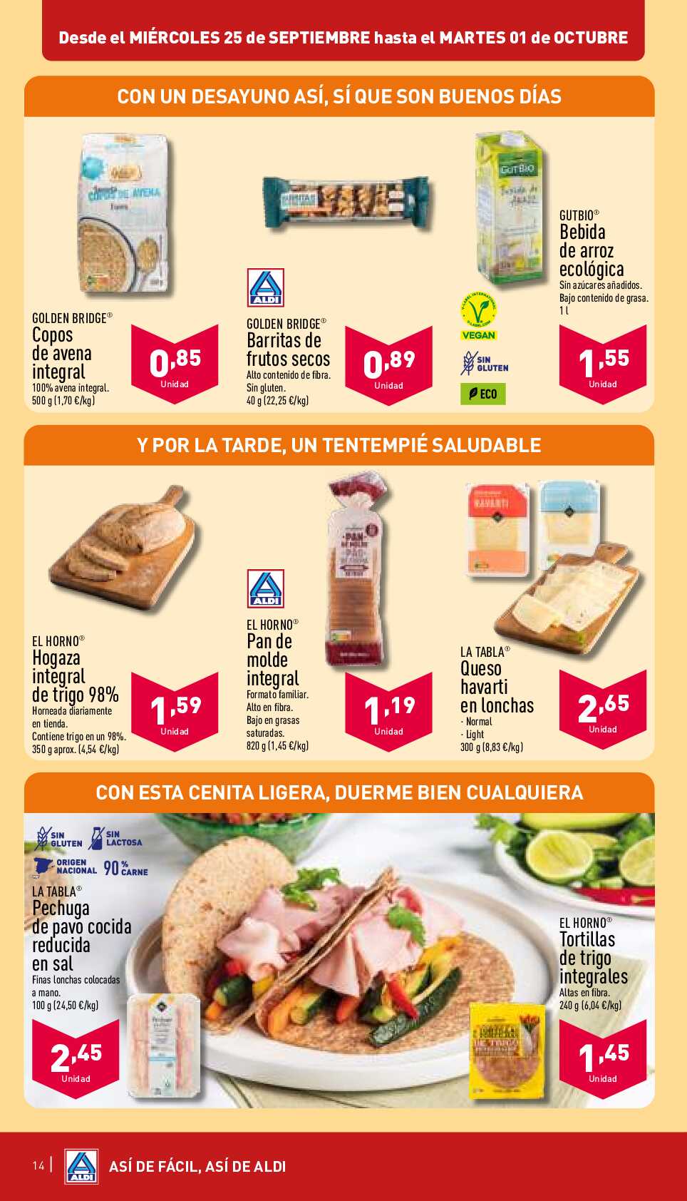 Folleto semanal Aldi. Página 14