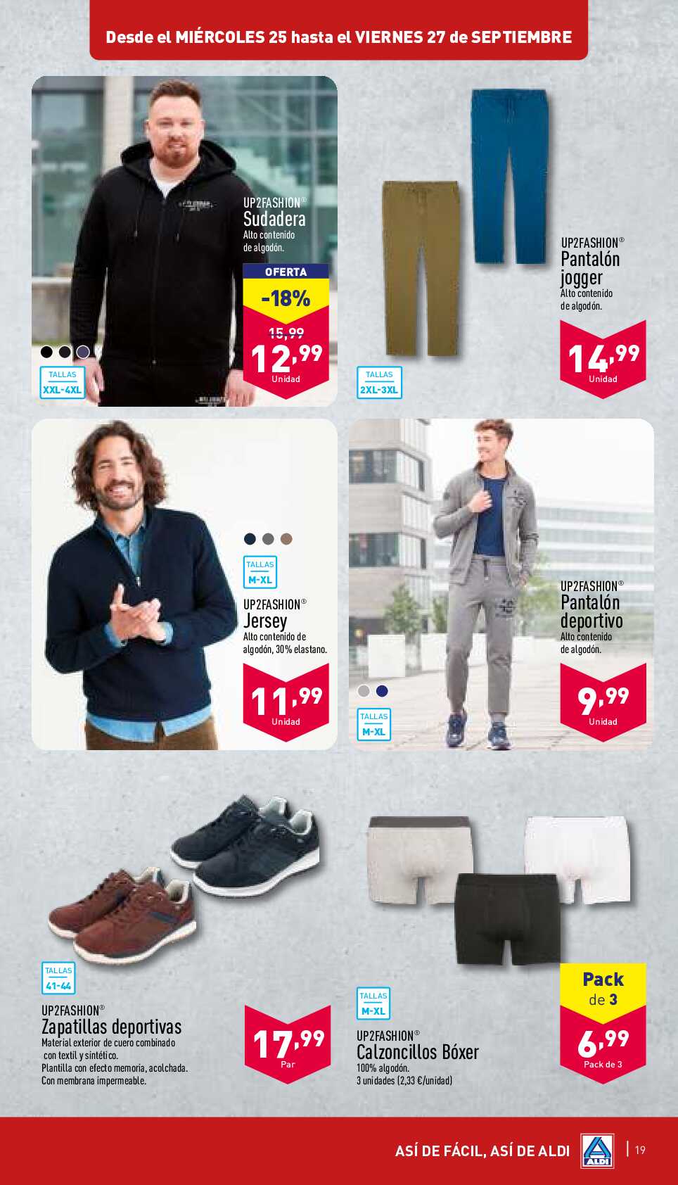 Folleto semanal Aldi. Página 19