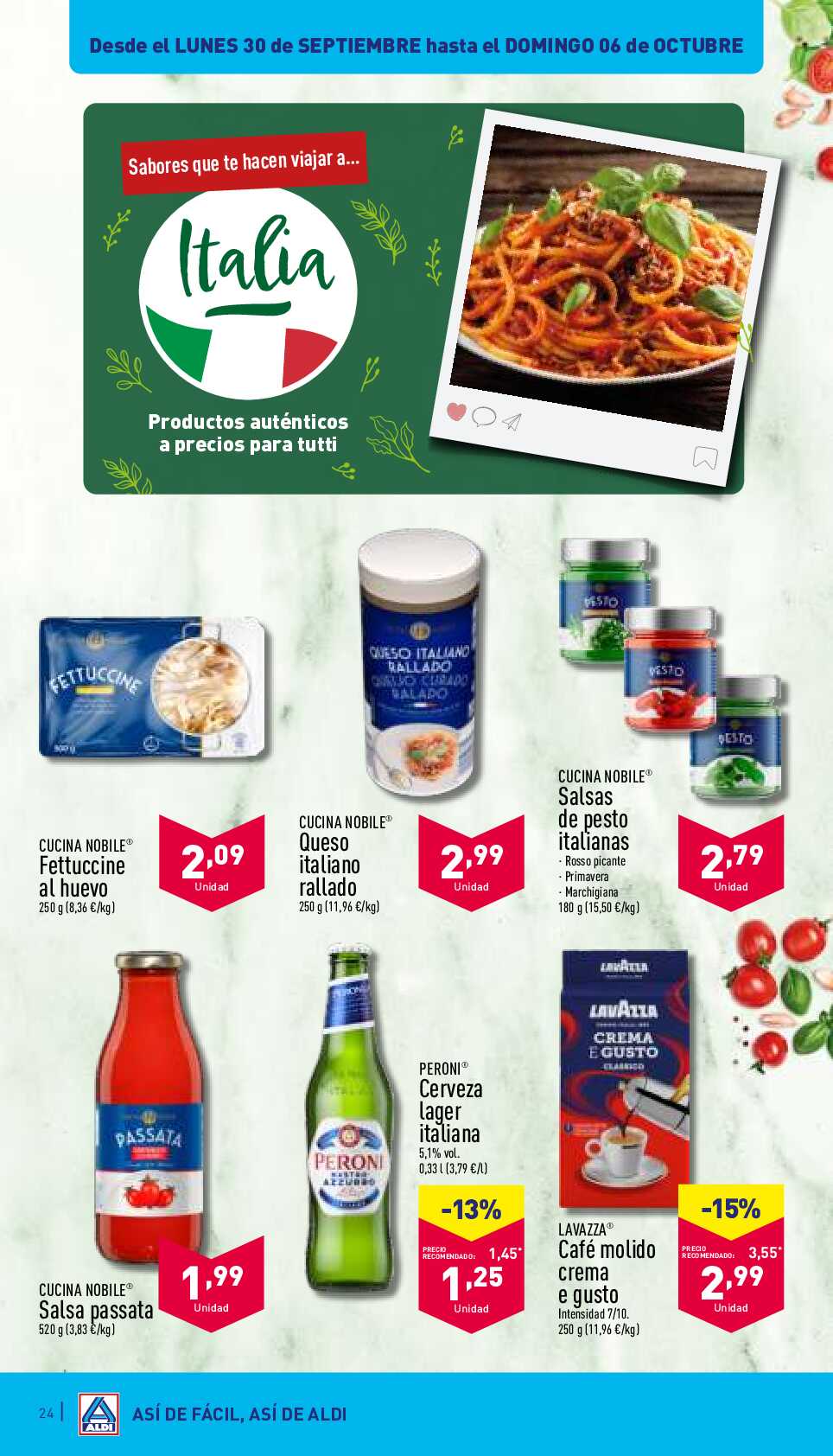 Folleto semanal Aldi. Página 24