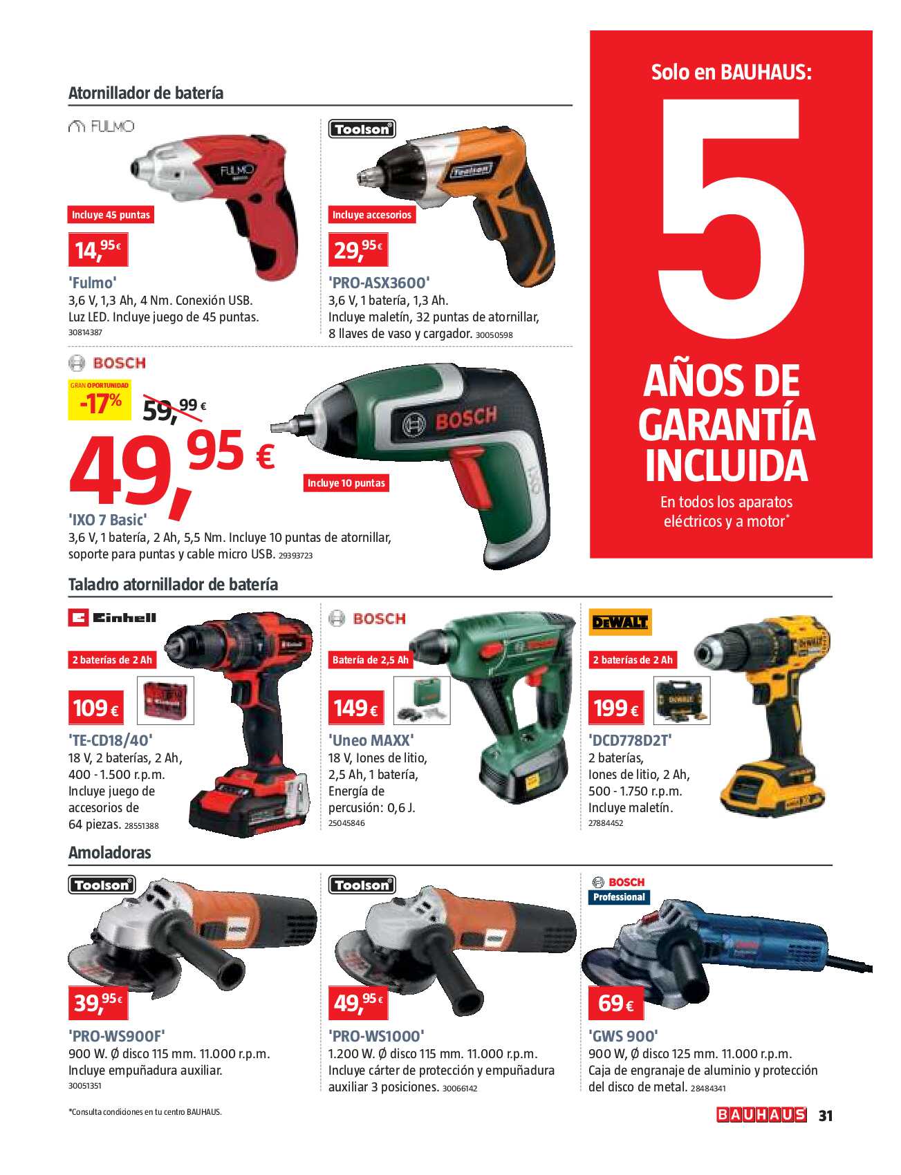 Ofertas bricolaje, reformas, decoración y jardín Bauhaus. Página 31